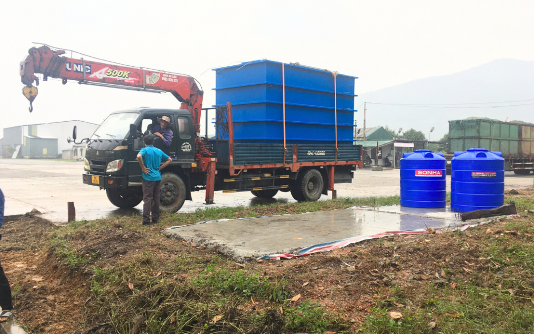 Hệ thống xử lý nước thải sản xuất Nhà máy Chế biến gỗ tiêu dùng và xuất khẩu Kỳ Anh tại thôn Trường Lạc, xã Kỳ Tân, huyện Kỳ Anh, tỉnh Hà Tĩnh.